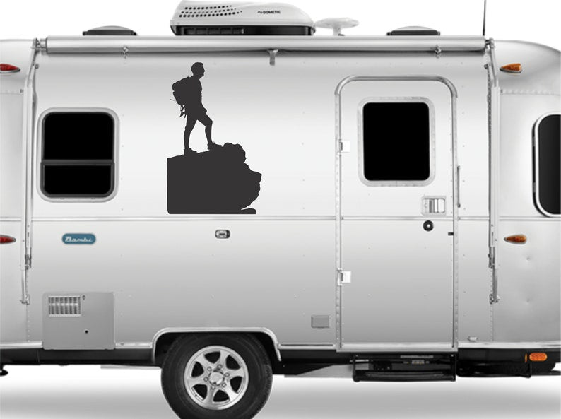 Hiking Camper RV Decal