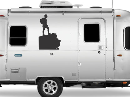 Hiking Camper RV Decal