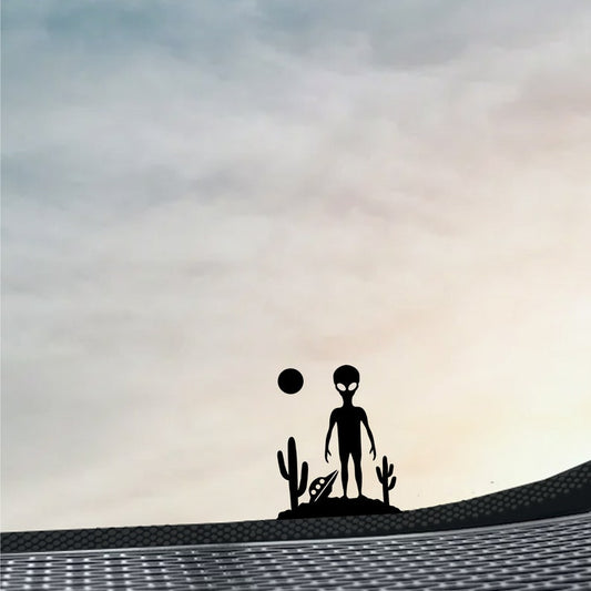 Alien UFO Crash Desert Sticker