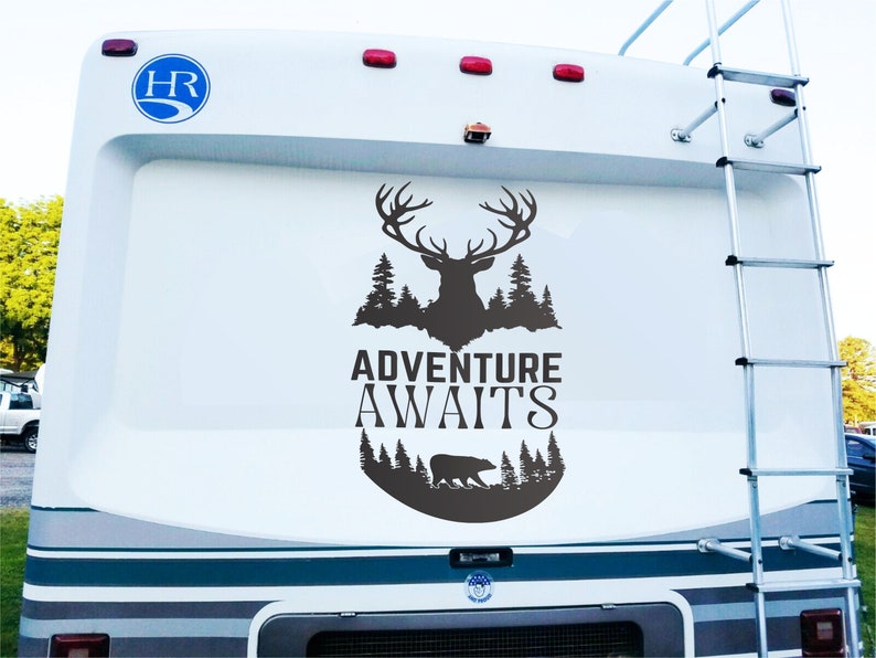 Adventure Awaits Camper RV Decal