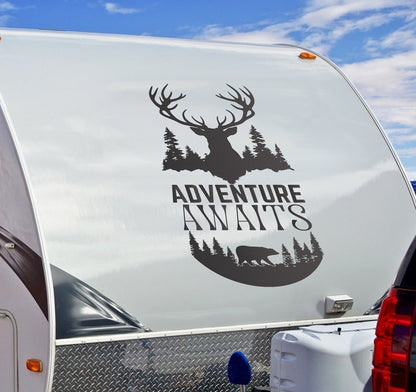 Adventure Awaits Camper RV Decal