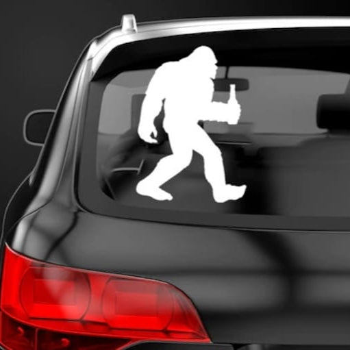 Bigfoot Holding Bottle Vinyl  Sticker