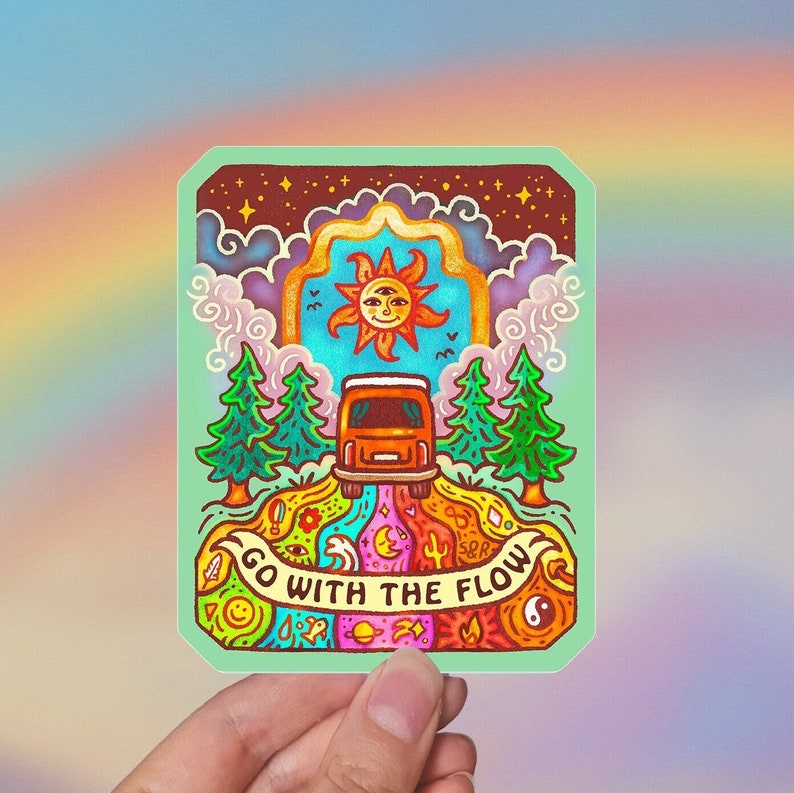 GO WITH The FLOW Sticker
