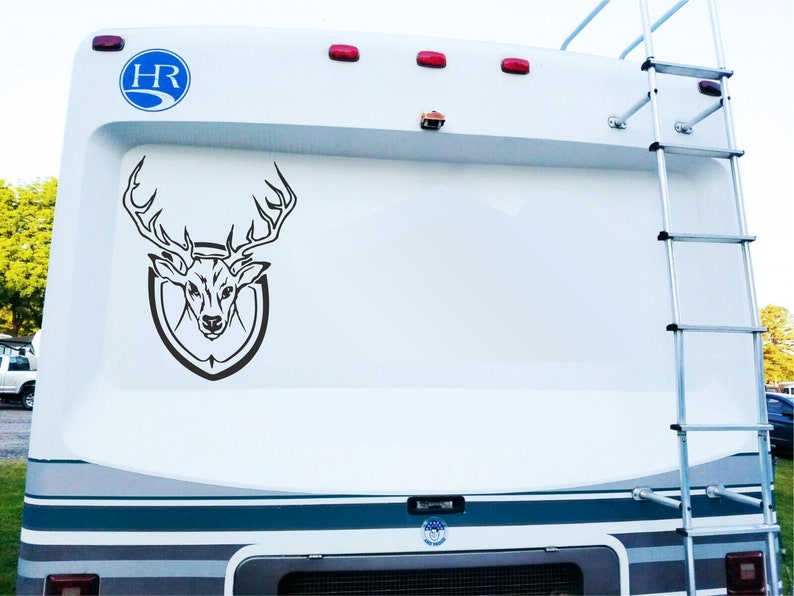 Deer Camper RV Decal Whitetail