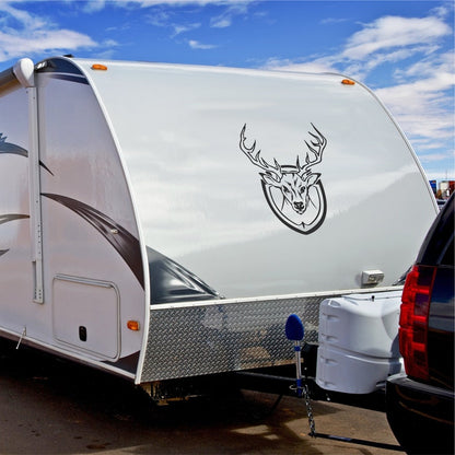 Deer Camper RV Decal Whitetail