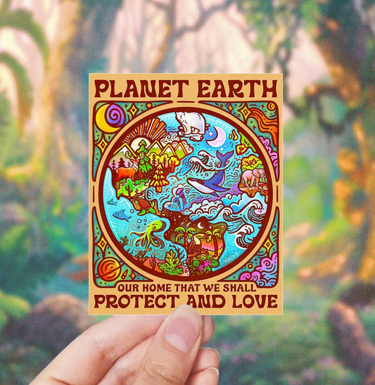 PLANET EARTH - Protect and Love Stickers