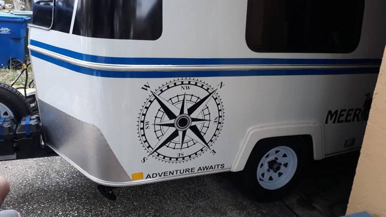 Compass Rose Camper RV Decal