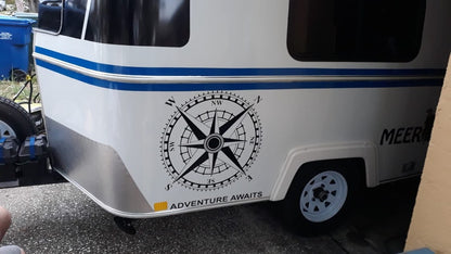 Compass Rose Camper RV Decal
