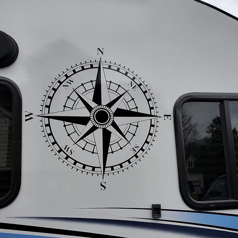 Compass Rose Camper RV Decal