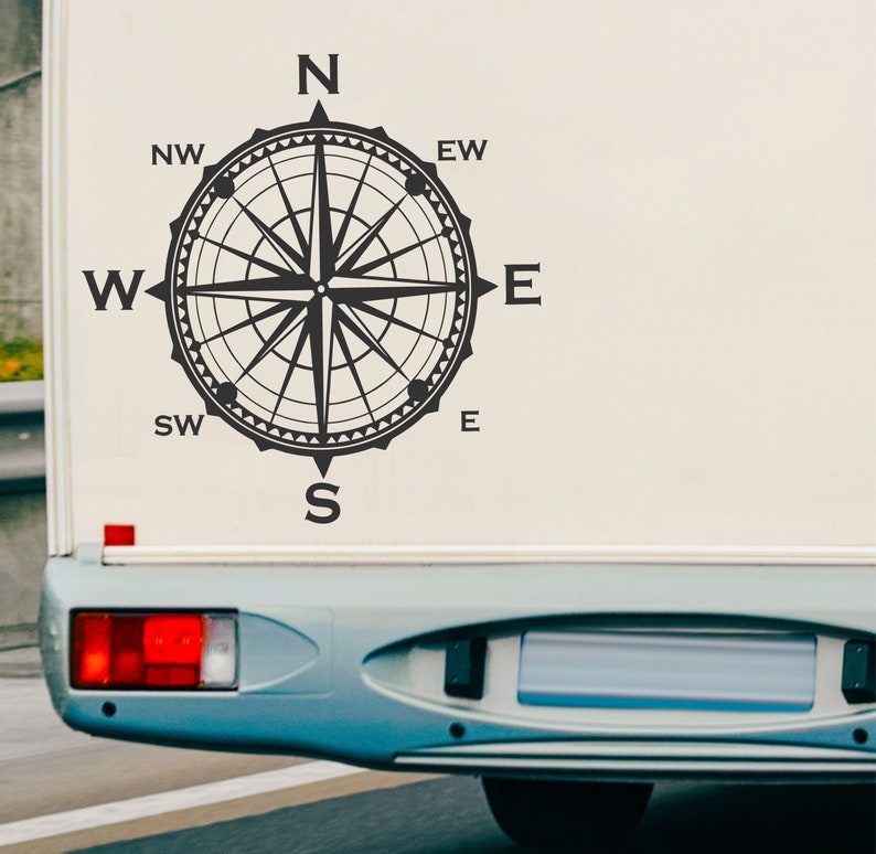 Compass Rose Camper RV Decal