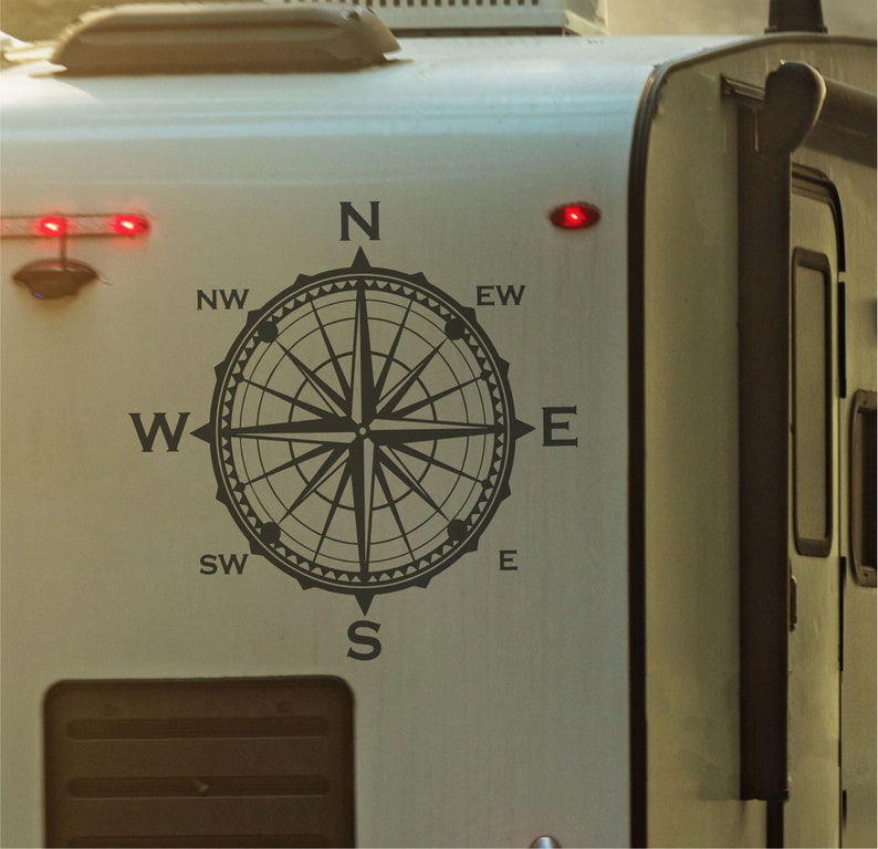 Compass Rose Camper RV Decal