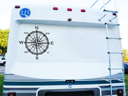 Compass Rose Camper RV Decal