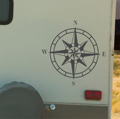 Compass Rose Camper RV Decal