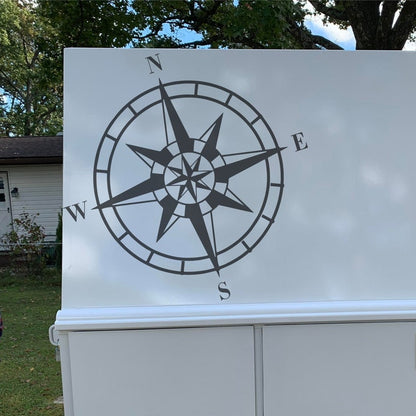 Compass Rose Camper RV Decal