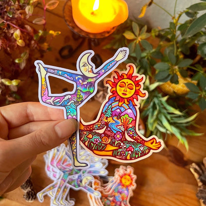 MOON YOGA Sticker