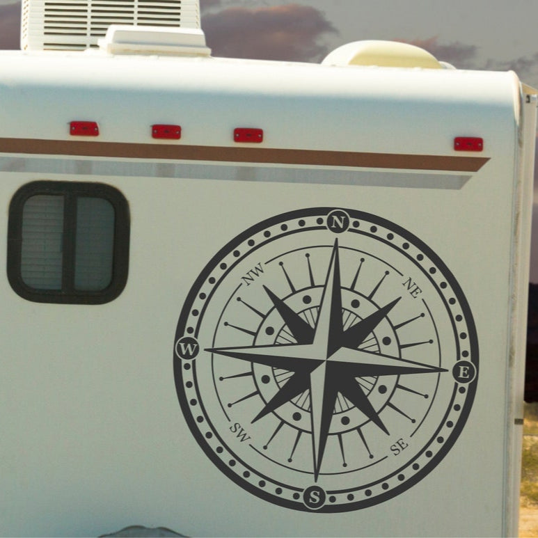 Compass Rose Camper RV Decal