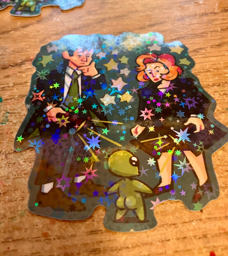 Alien Booty Sparkly Sticker