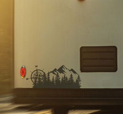 Camper RV Decal Whitetail Deer Compass Graphics
