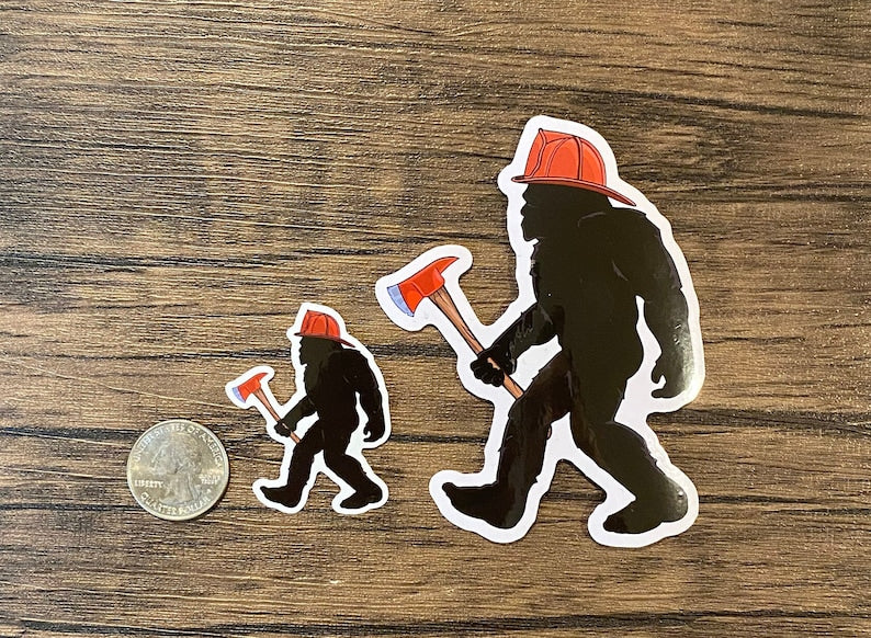 Bigfoot Firefighter Stickers