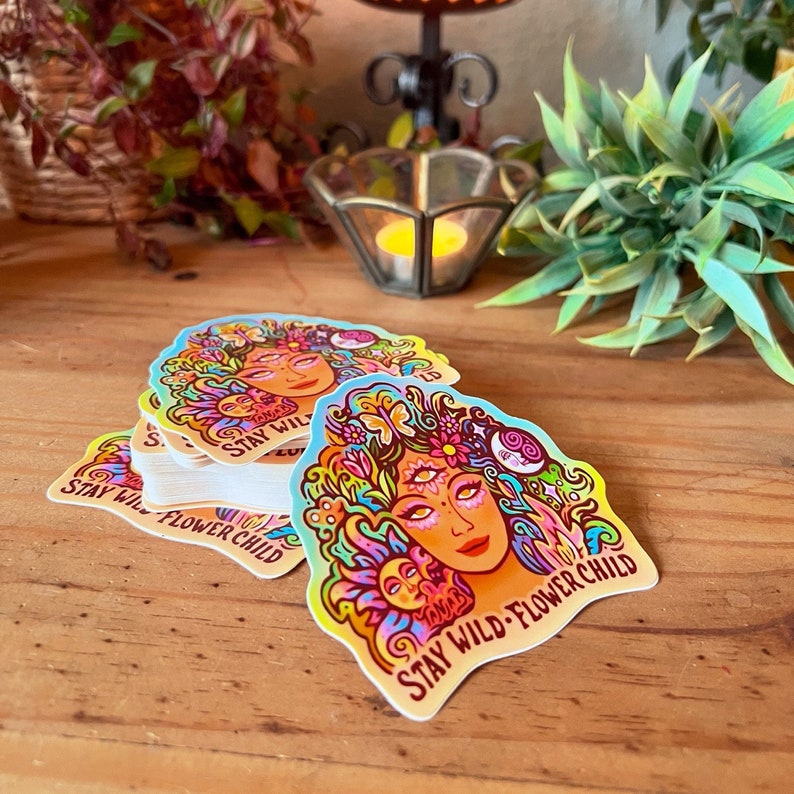 STAY WILD FLOWERCHILD Sticker
