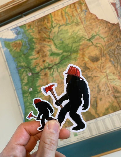 Bigfoot Firefighter Stickers