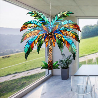 Palm Stained Glass Suncatcher