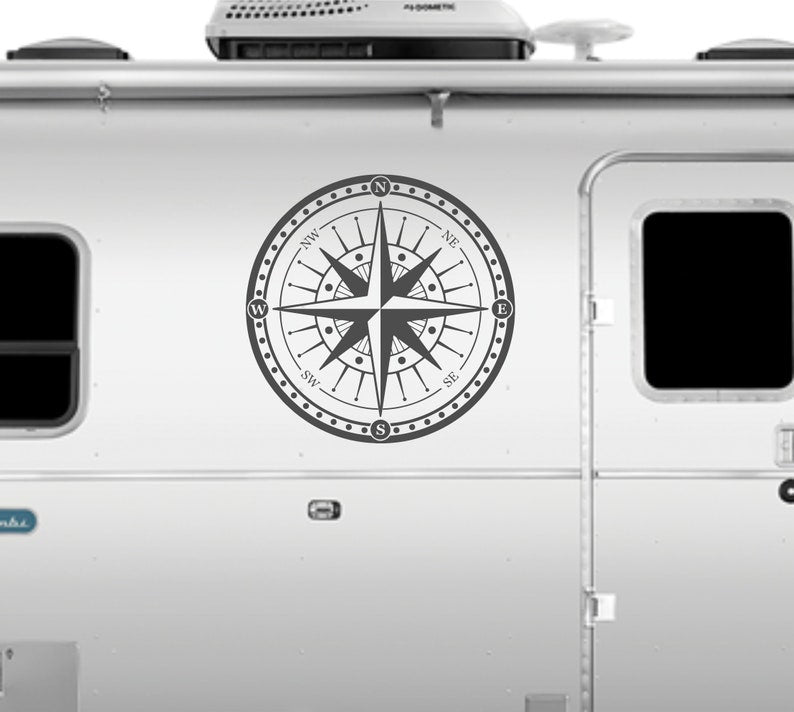 Compass Rose Camper RV Decal