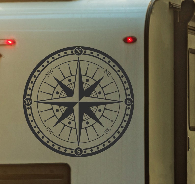 Compass Rose Camper RV Decal
