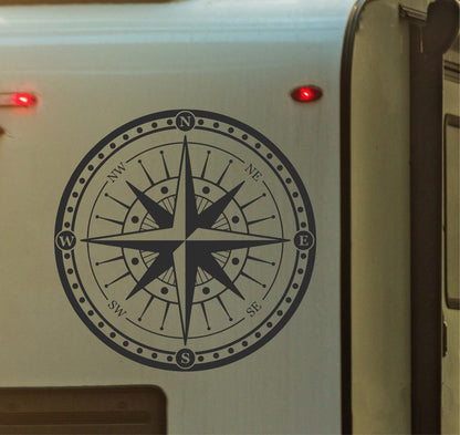 Compass Rose Camper RV Decal