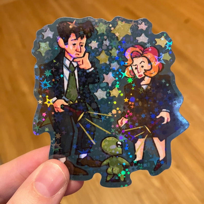Alien Booty Sparkly Sticker