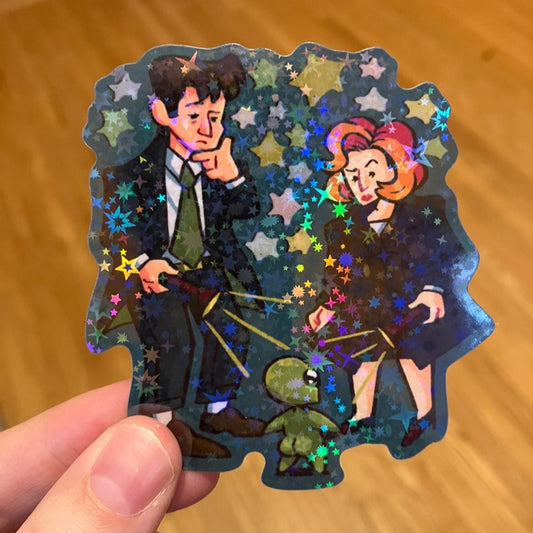 Alien Booty Sparkly Sticker