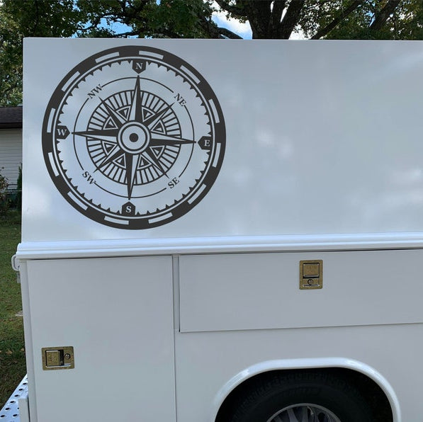 Compass Rose Camper RV Decal
