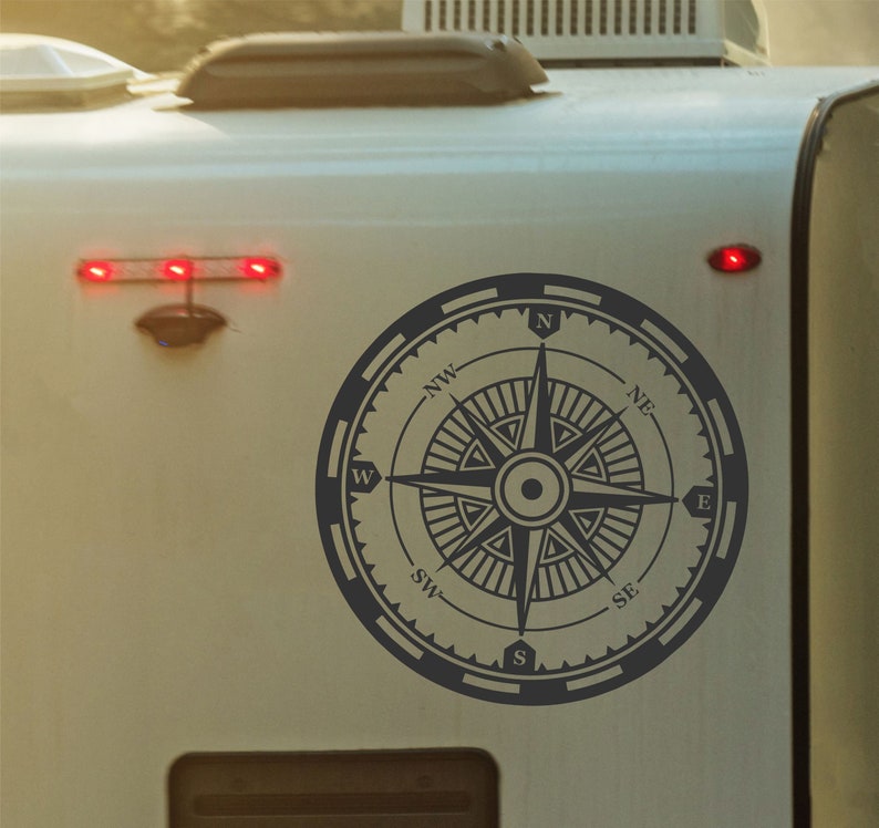 Compass Rose Camper RV Decal