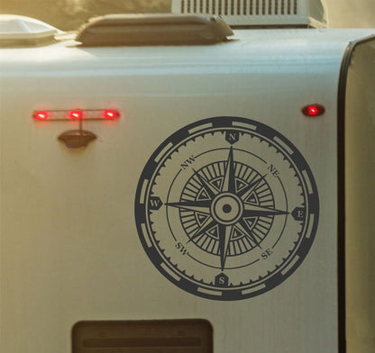 Compass Rose Camper RV Decal