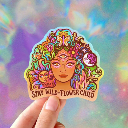 STAY WILD FLOWERCHILD Sticker