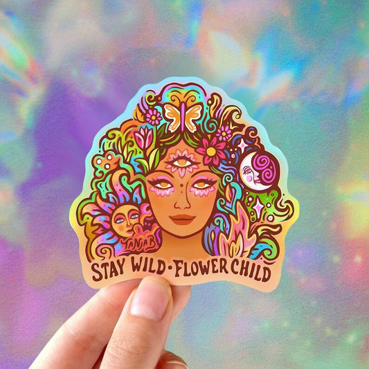 STAY WILD FLOWERCHILD Sticker