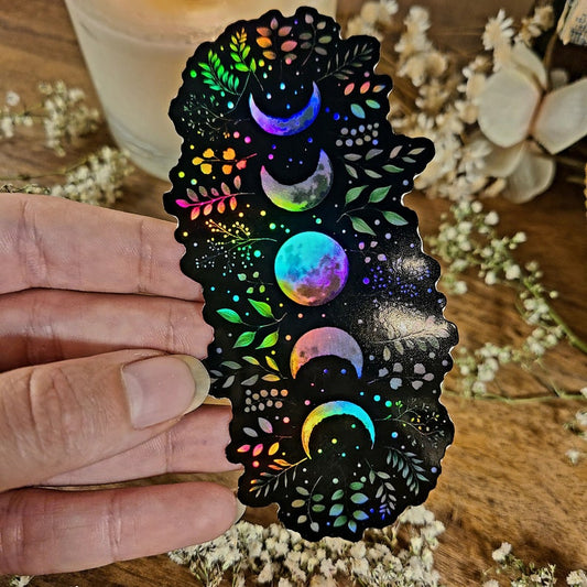 Holographic Moon Phases Sticker