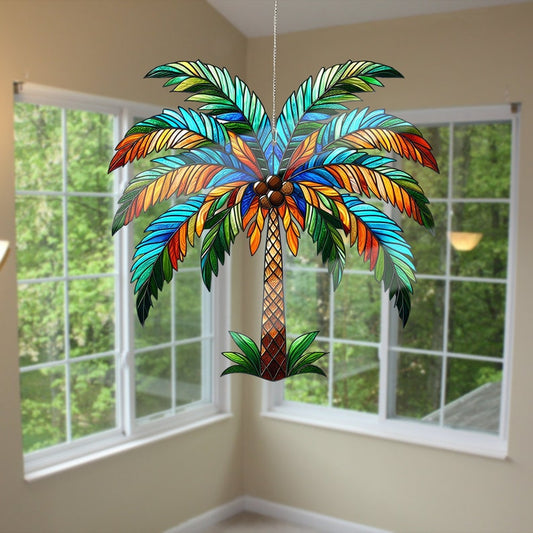 Palm Stained Glass Suncatcher