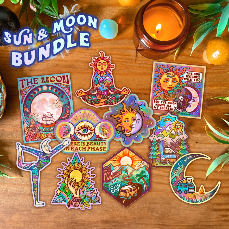 Over The Moon Camping Stickers