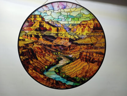 Grand Canyon Stained Glass Suncatcher
