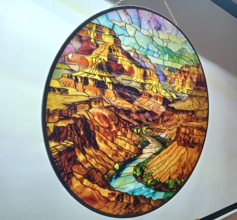 Grand Canyon Stained Glass Suncatcher