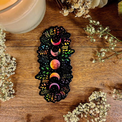 Holographic Moon Phases Sticker