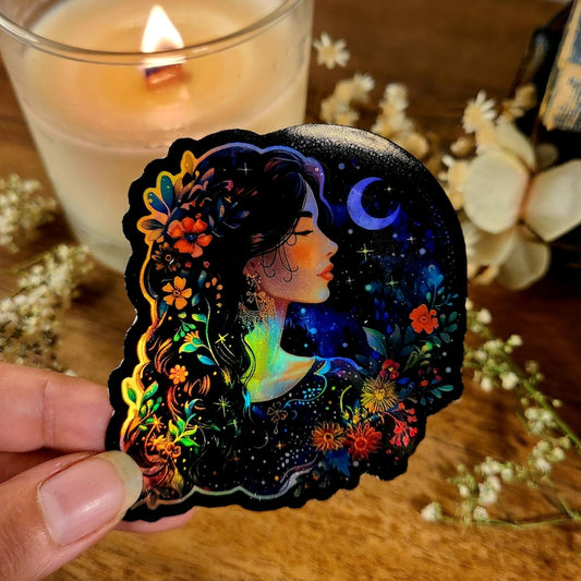 Holographic Gypsy Witch Sticker