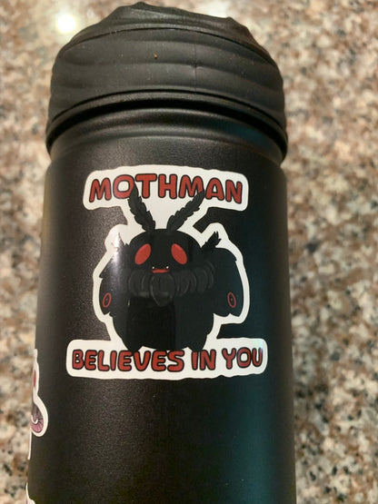 Mothman Believes In You Sticker