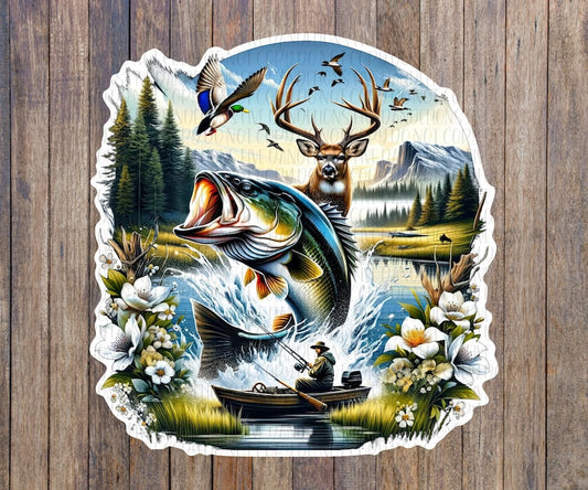 Hunting Fishing Sticker