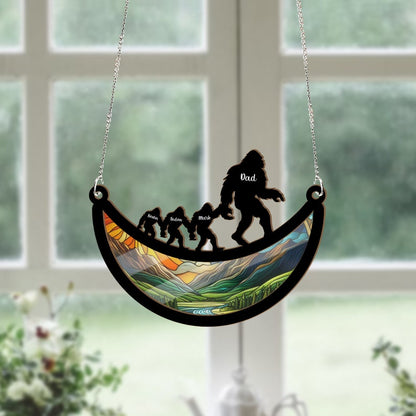Personalized Bigfoot Stained Glass Suncatcher