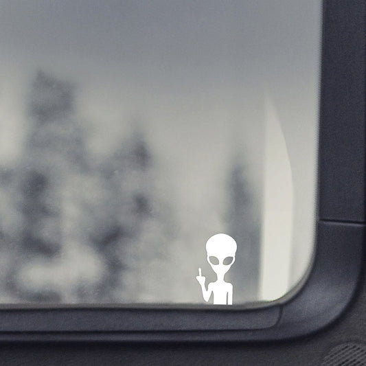 Alien Middle Finger Sticker