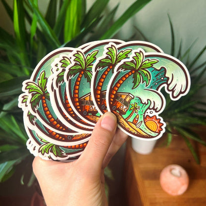 RIDE THE WAVE Sticker