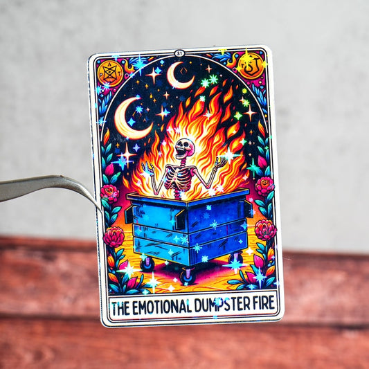 The Emotional Dumpster Fire Sticker