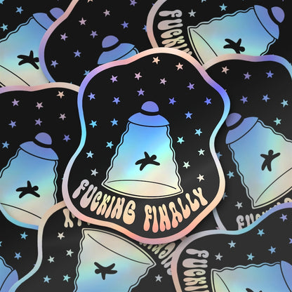 Alien Abduction Sticker